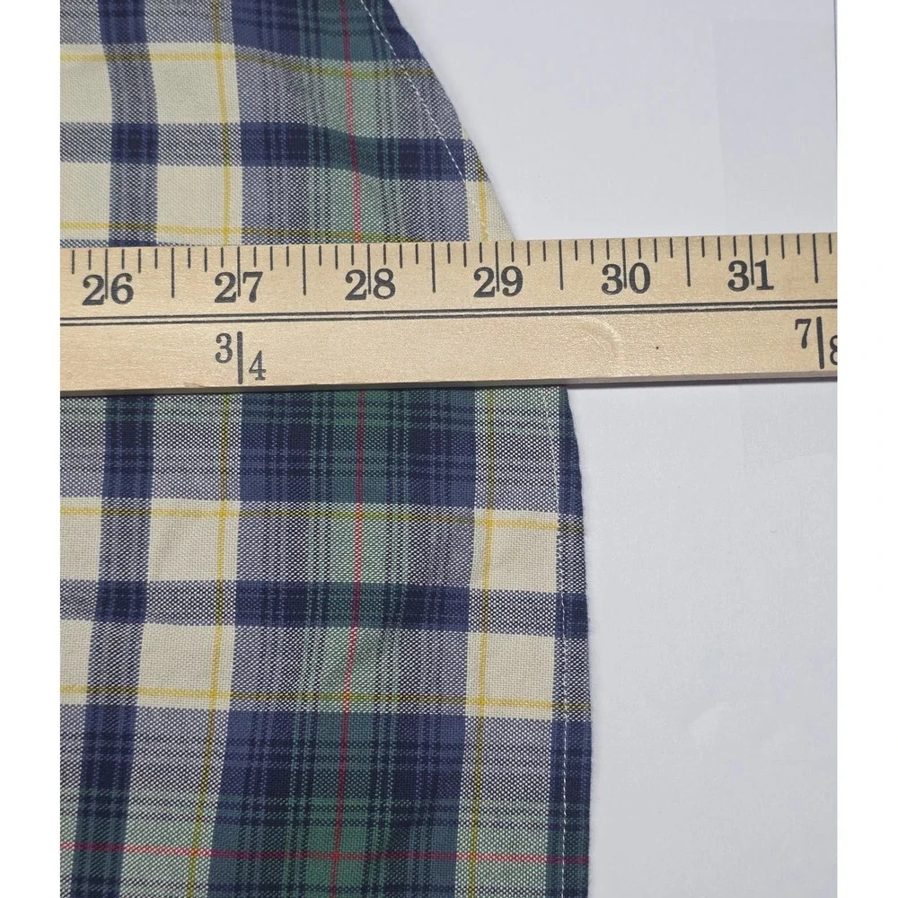 Polo Ralph Lauren Mens Size XXL Flesh Pony Plaid Short Sleeve Button Down